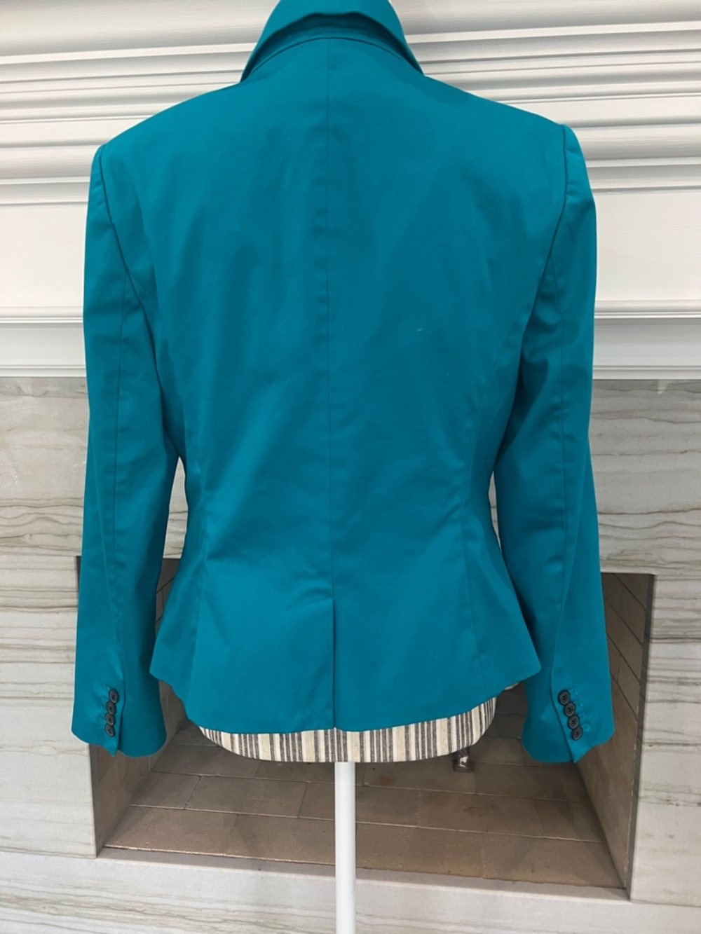 3 piece Teal Women's Blazer & Pant Set with top - Picture 5 of 8